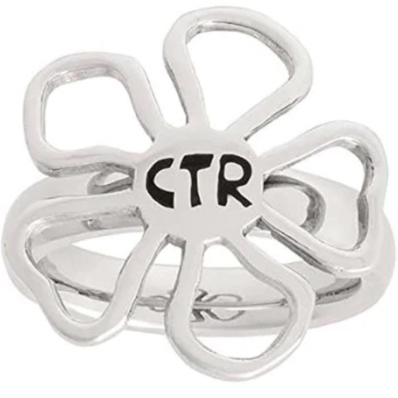 CTR Jewelry - Silver Flower CTR Ring